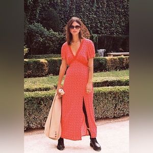 Free people Marley maxi dress red